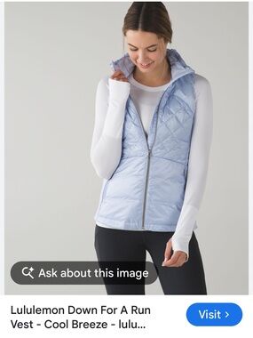 EUC Lululemon Down For A Run Vest. Size 4
Color is Cool Breeze